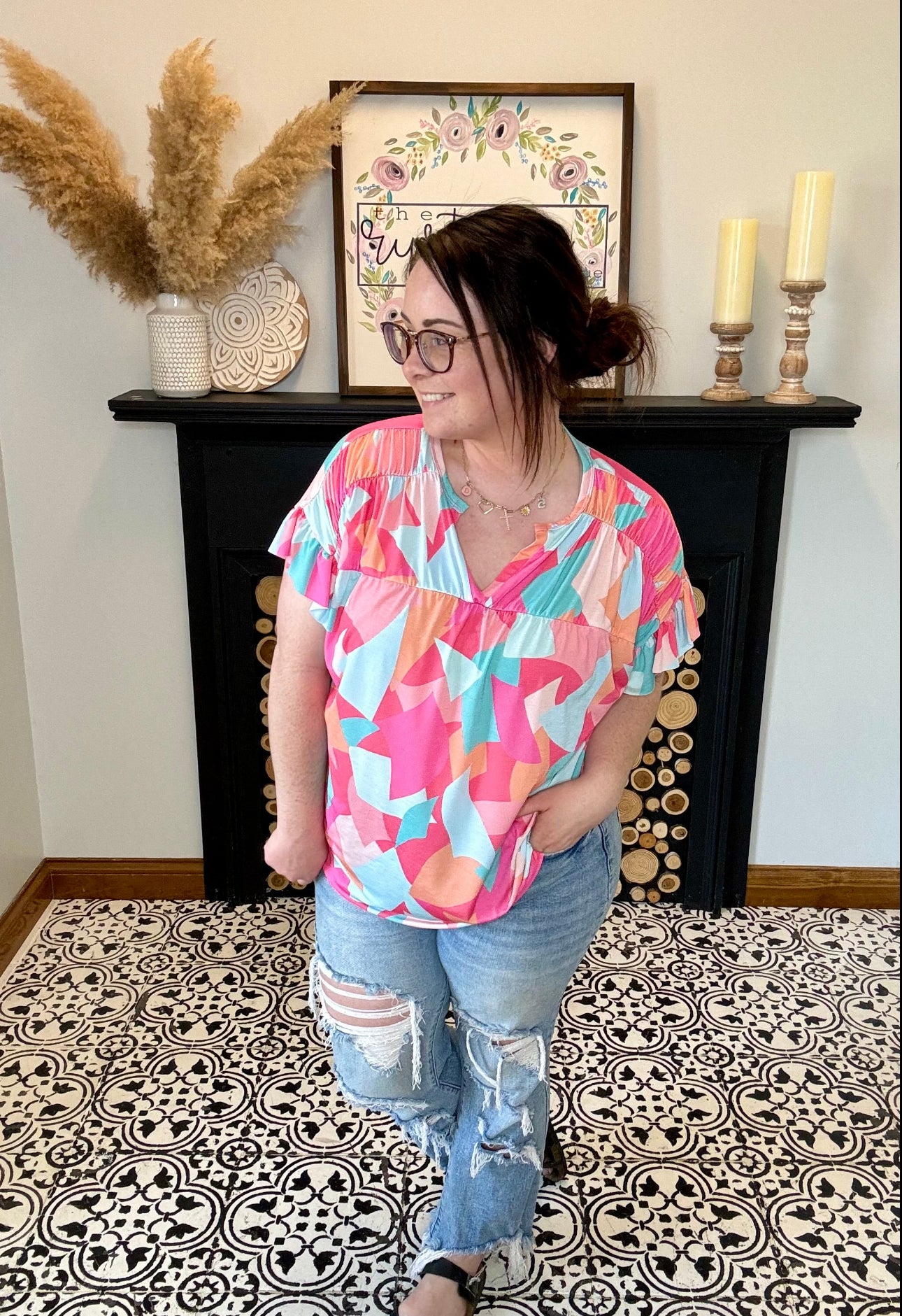 Athena Pastel Multi-color Top