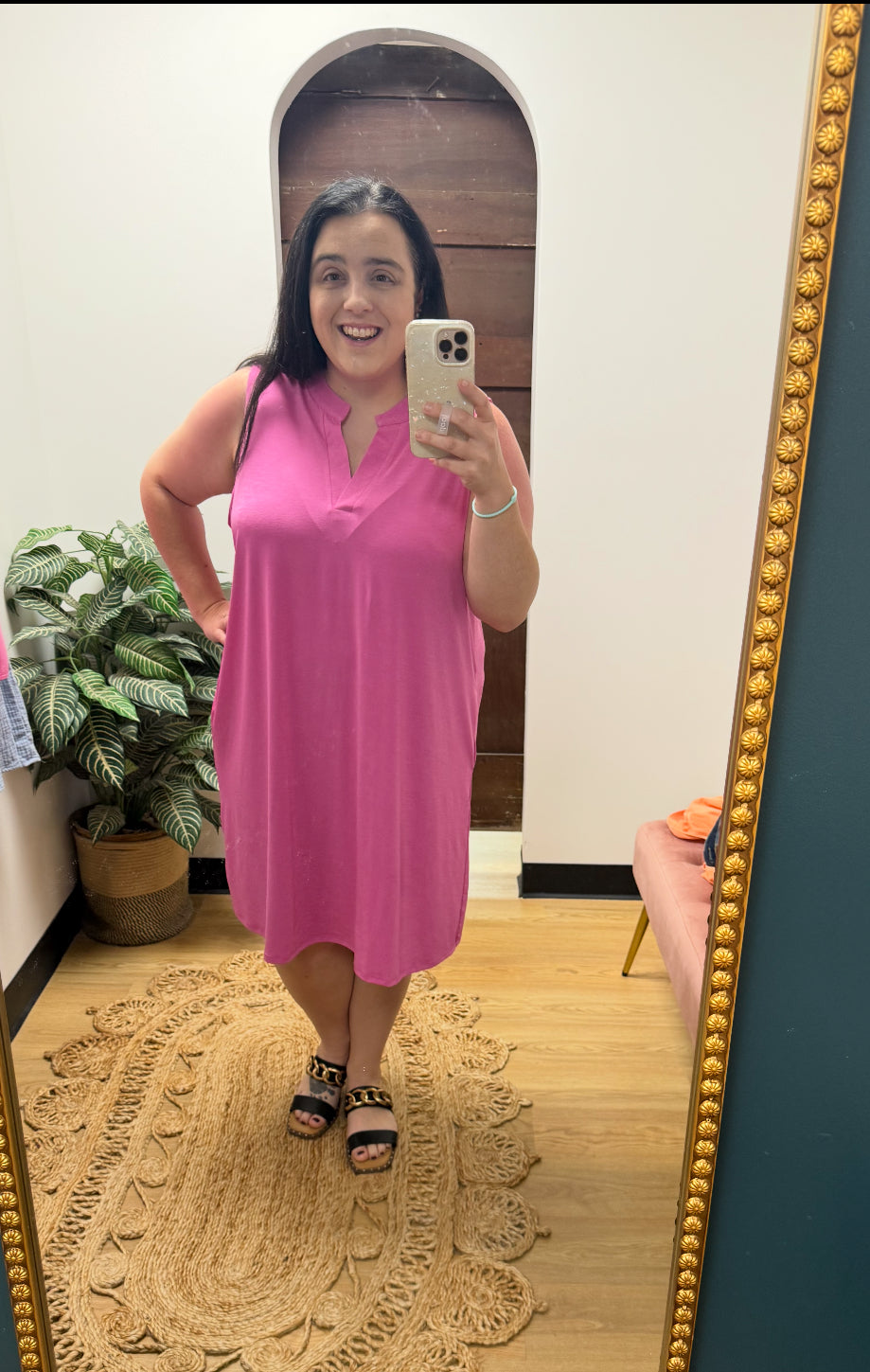 Ainsley Fuschia Tank Dress