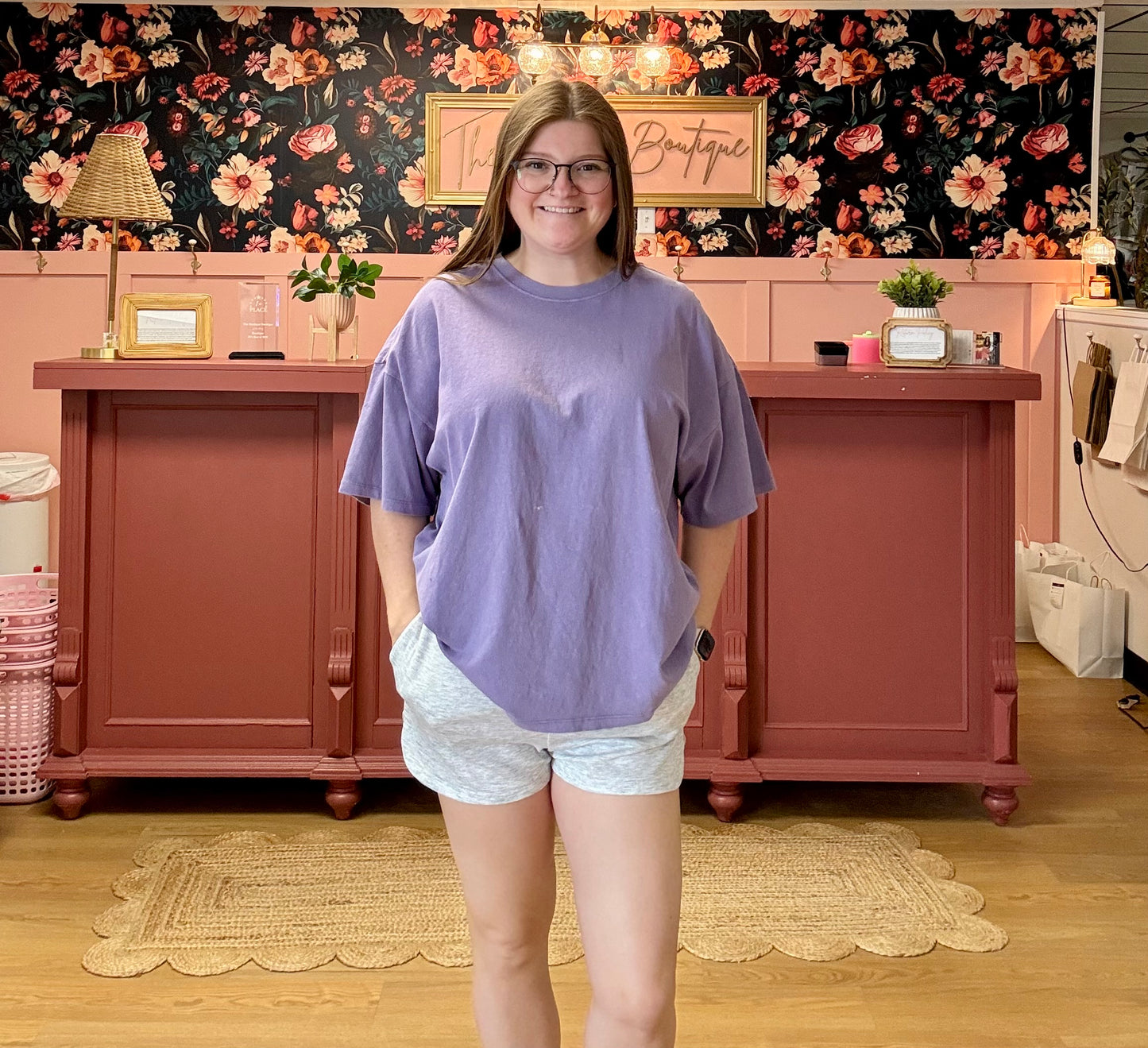 Maylee Basic Tee - Dusty Purple