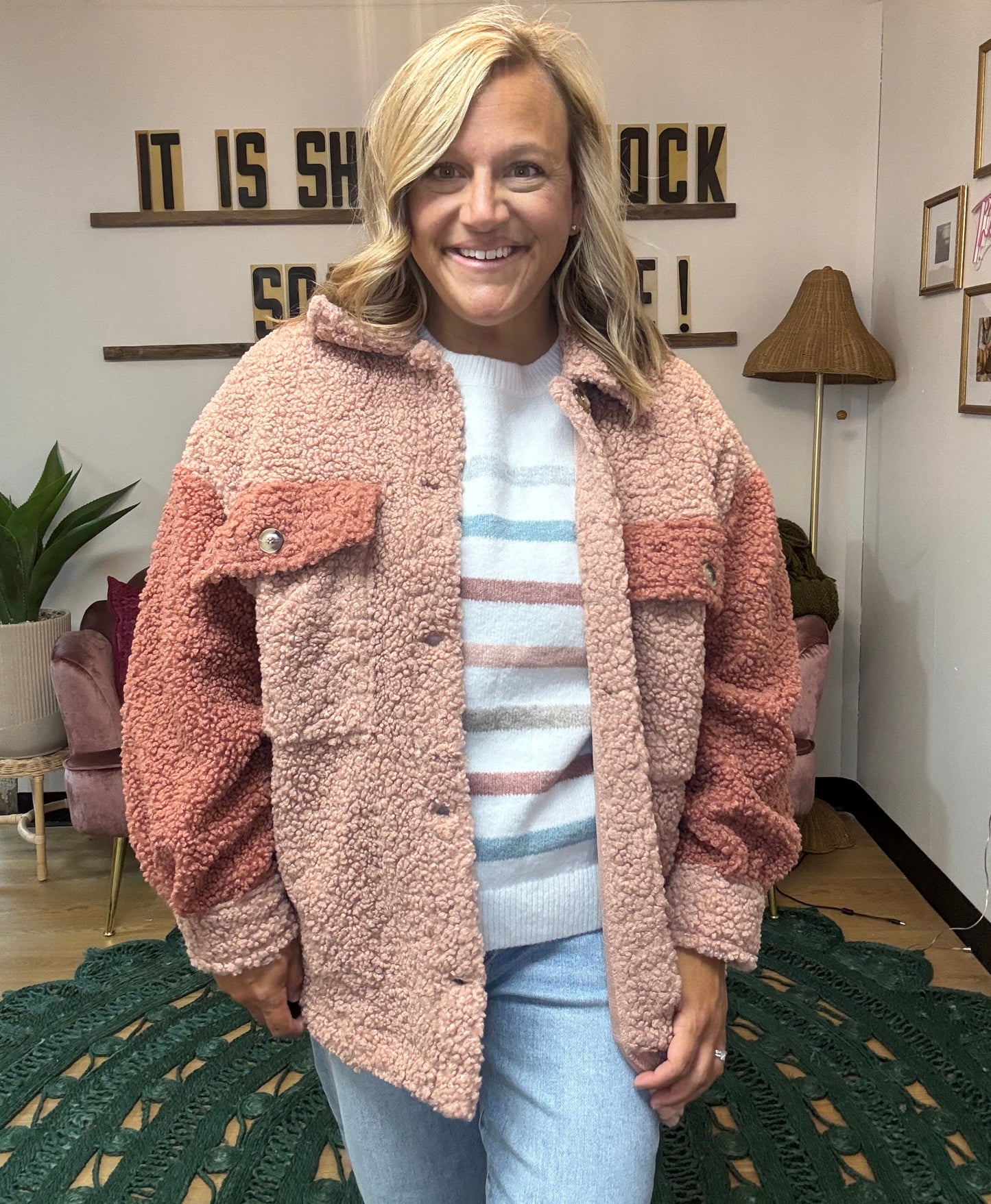 Mauve Sherpa Jacket