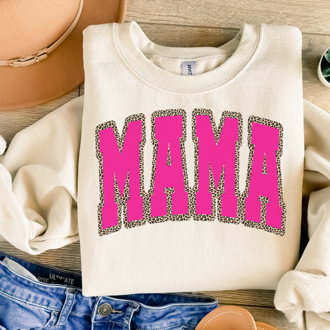 *Pre-Order* Mama Tee/Crewneck (Black OR Pink) - YOU PICK COLOR
