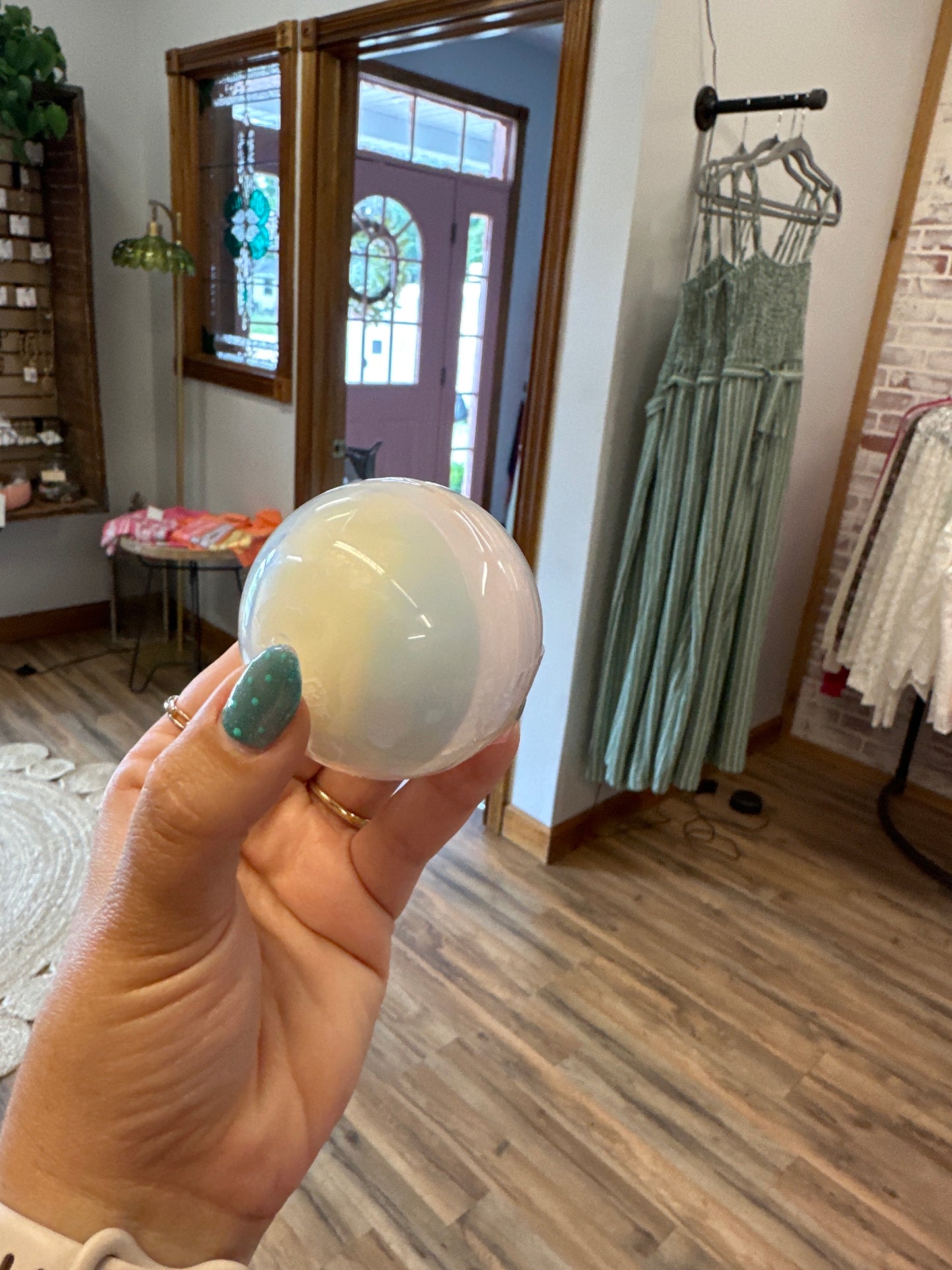 Crackle cotton candy squishy ball