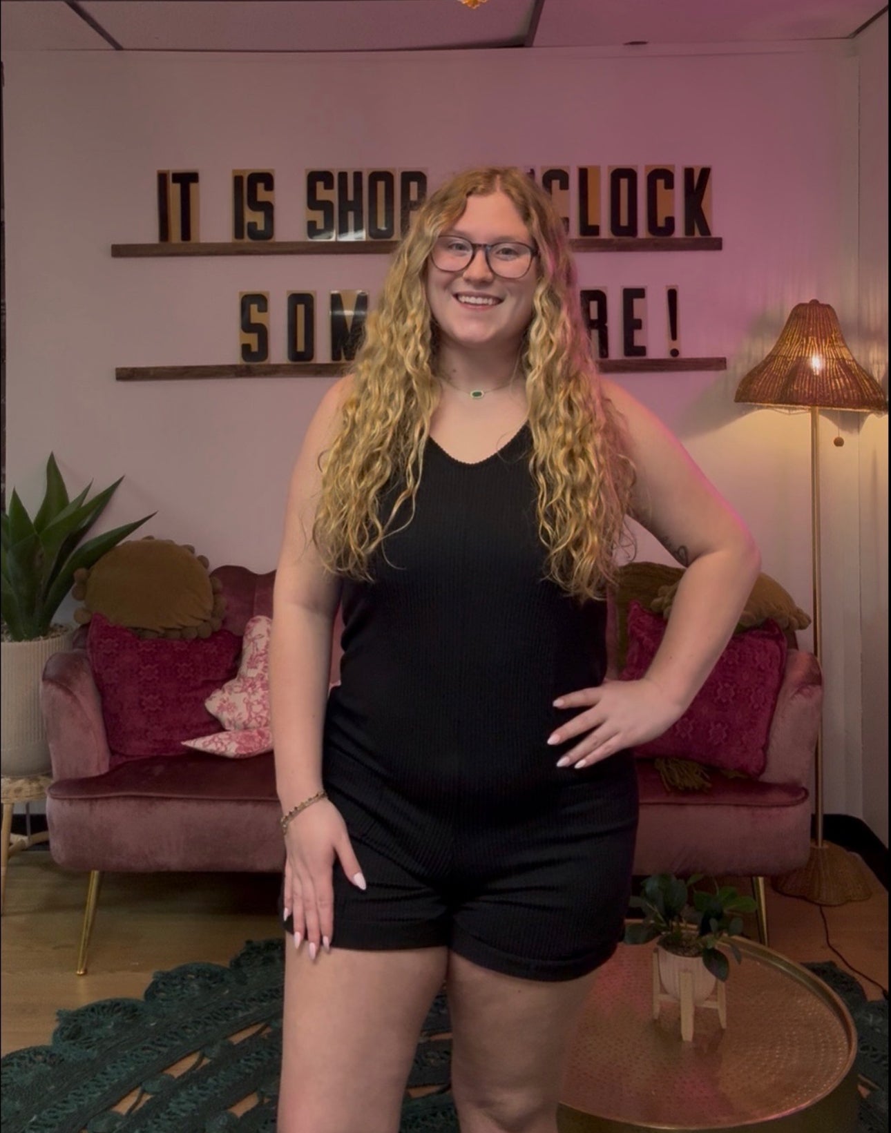 Taya Blacked Ribbed Romper