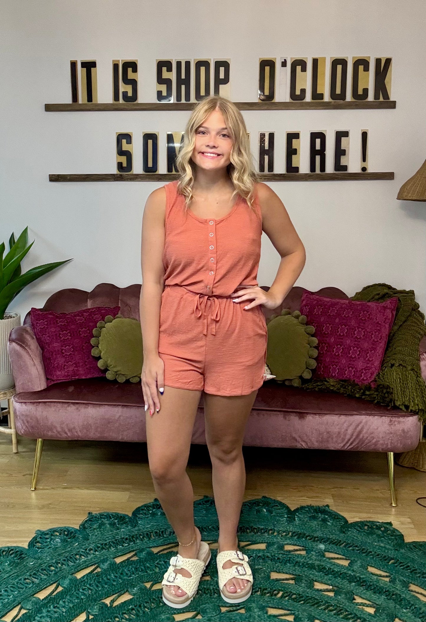 Christina Drawstring Romper