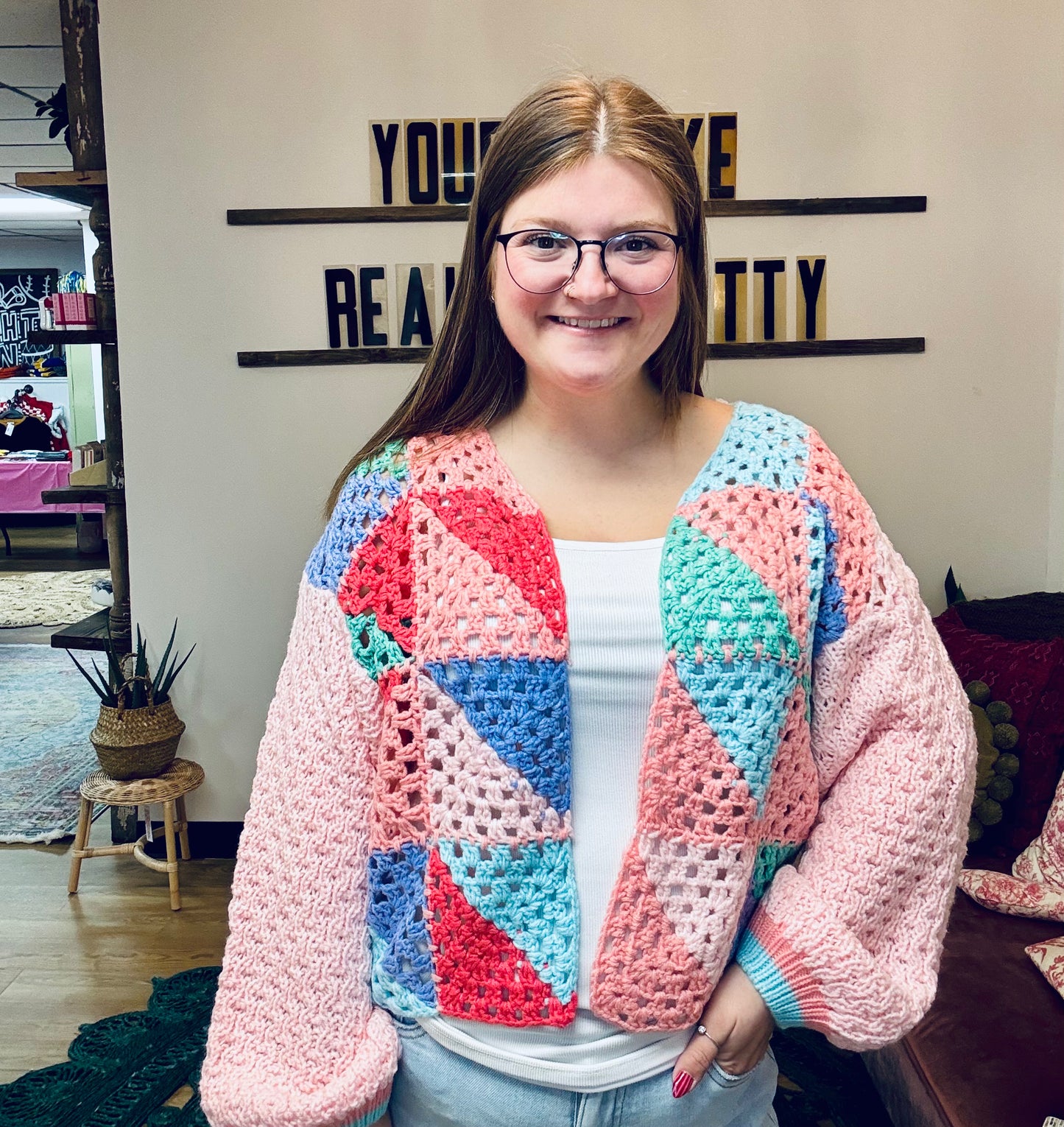 Crochet Square Cardigan