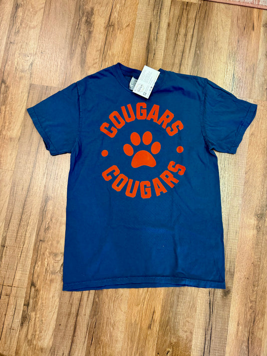 Navy Cougars w/ Paw Tee