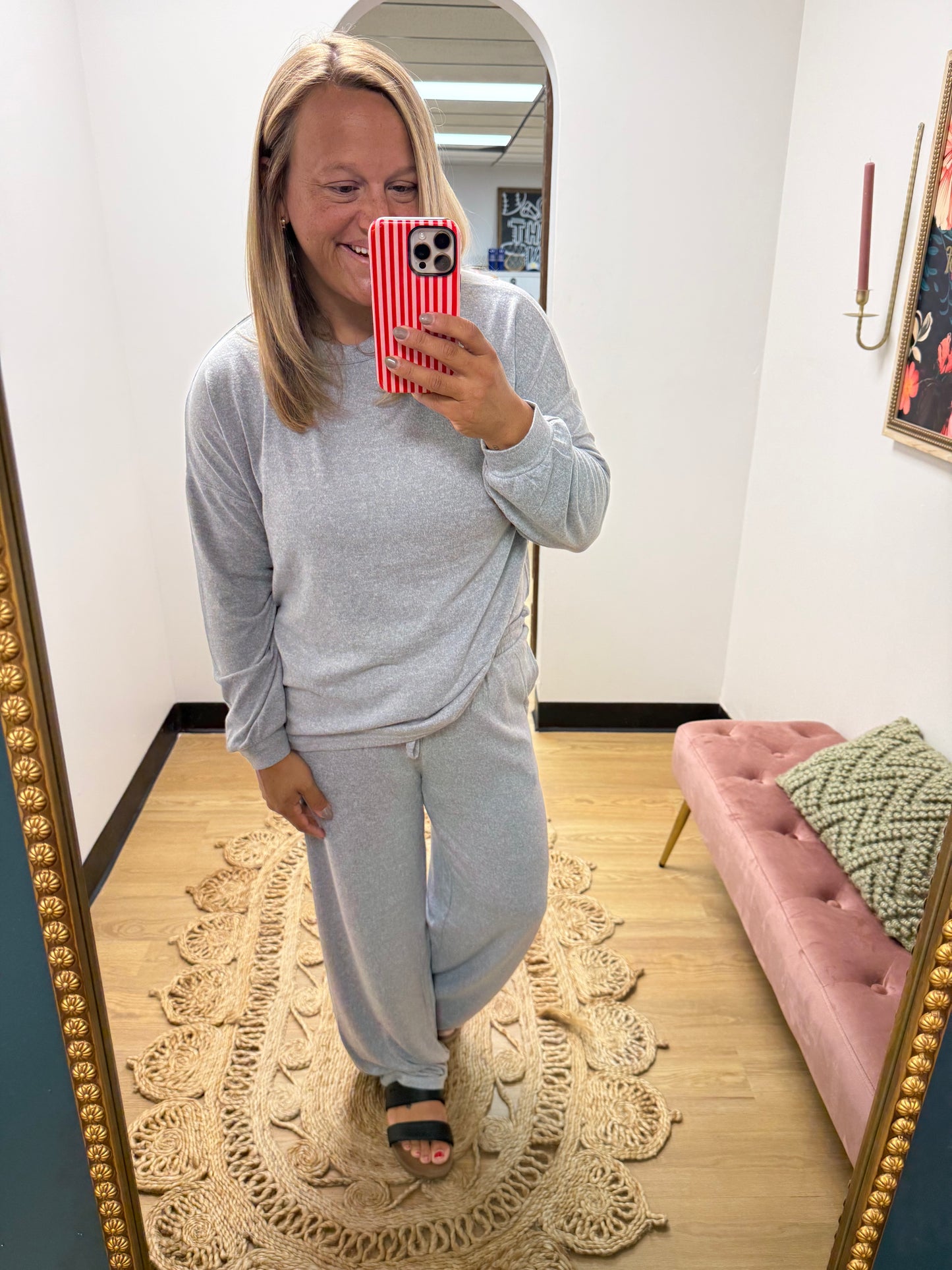 Lightweight Lounge Set - Heather Grey
