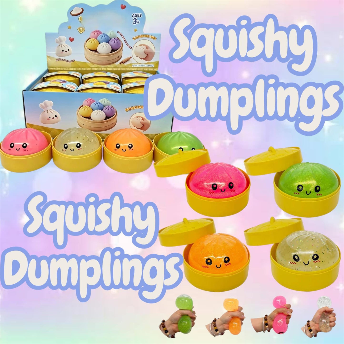 Mystery Regular Size Glitter Dumpling Squishy