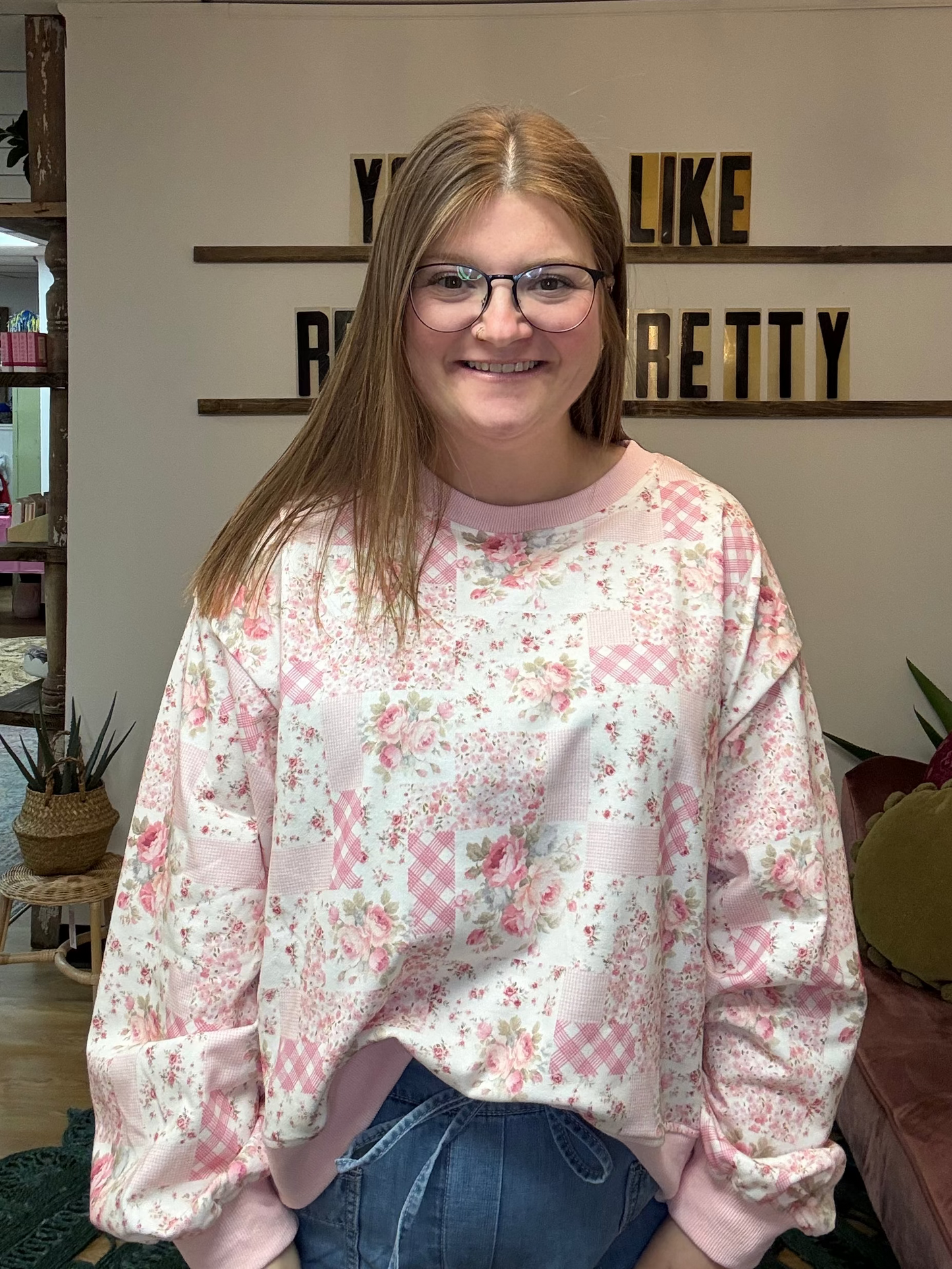 All Over Patchwork Sweatshirt