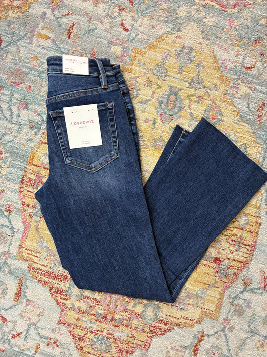 Raw-Hem Kick Flare - Dark Wash