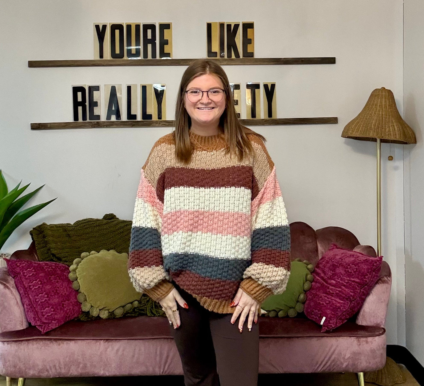 Fall Tones Striped Sweater