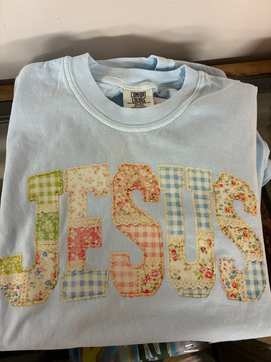 Patchwork Jesus Tee