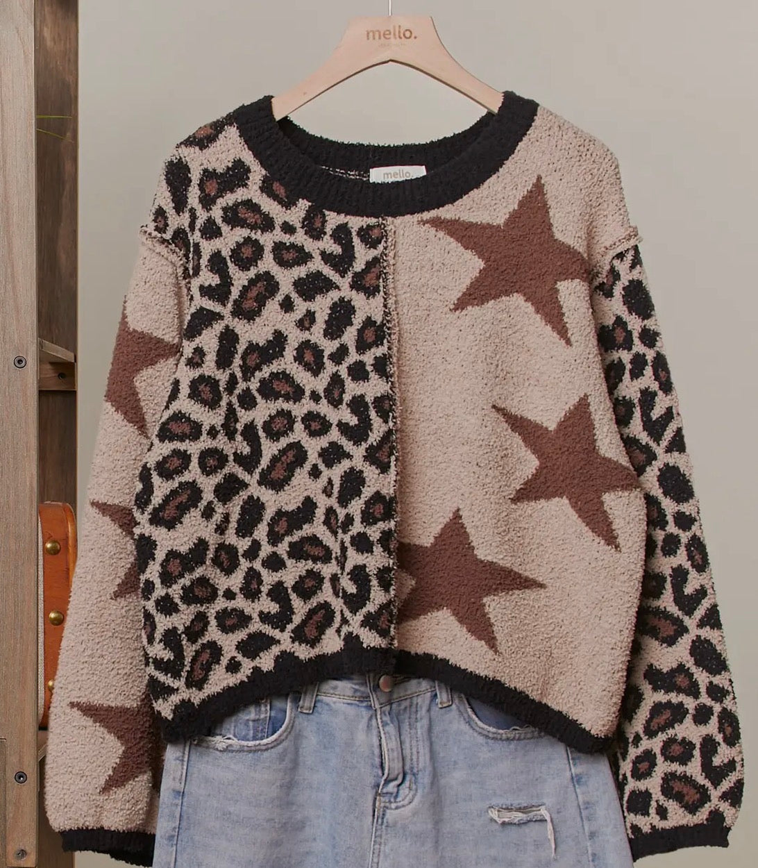 Cheetah Star Sweater