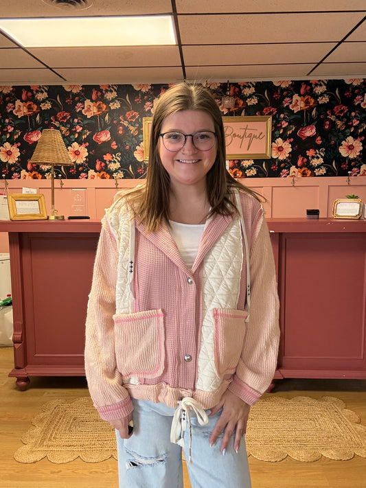 Pink/Rose Button Jacket