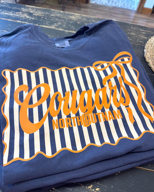 *ANY SCHOOL - Stripe Bow Tee / Crewneck*
