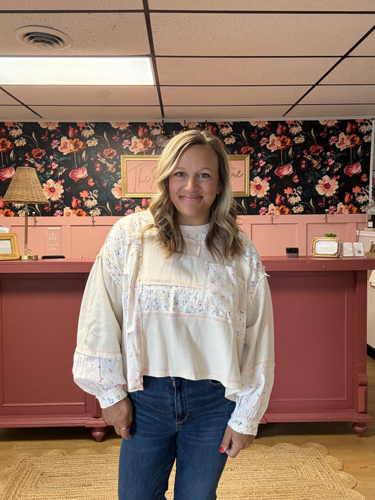 Floral Patchwork Top