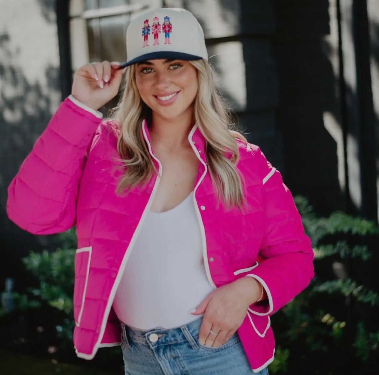 Quilted Hot Pink Jacket