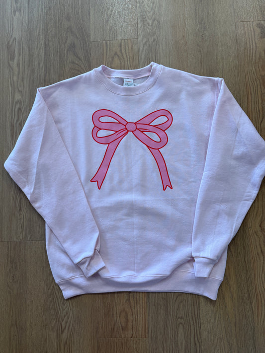 Pink Bow Crewneck