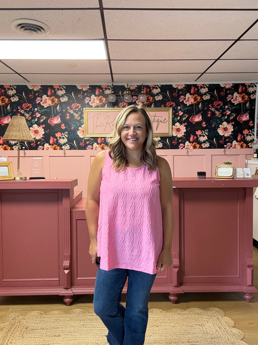 Textured Tank - Pink
