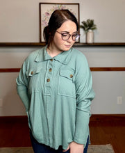 Load image into Gallery viewer, Sage 1/4 Button Pullover