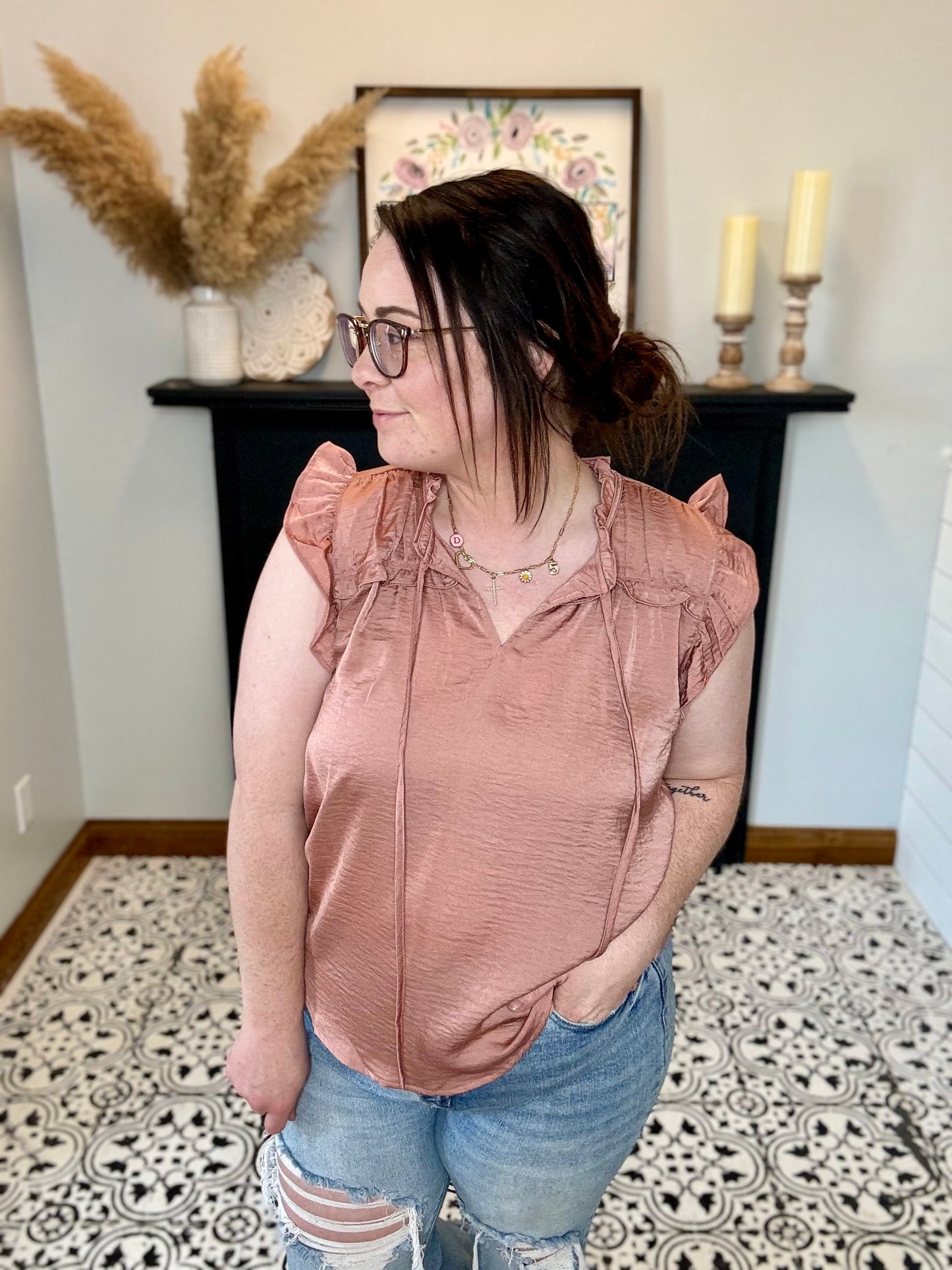 Ariana Front-Tie Blouse