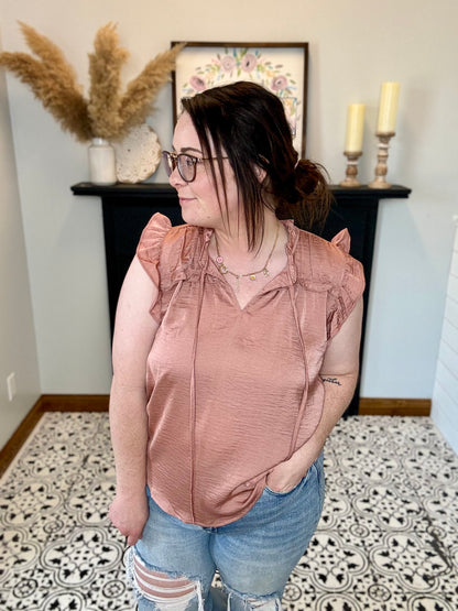 Ariana Front-Tie Blouse