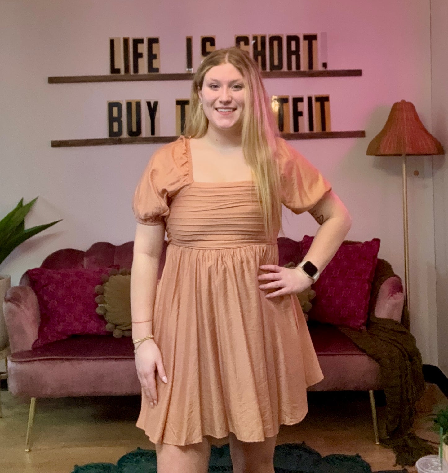Callie Rose Gold Dress