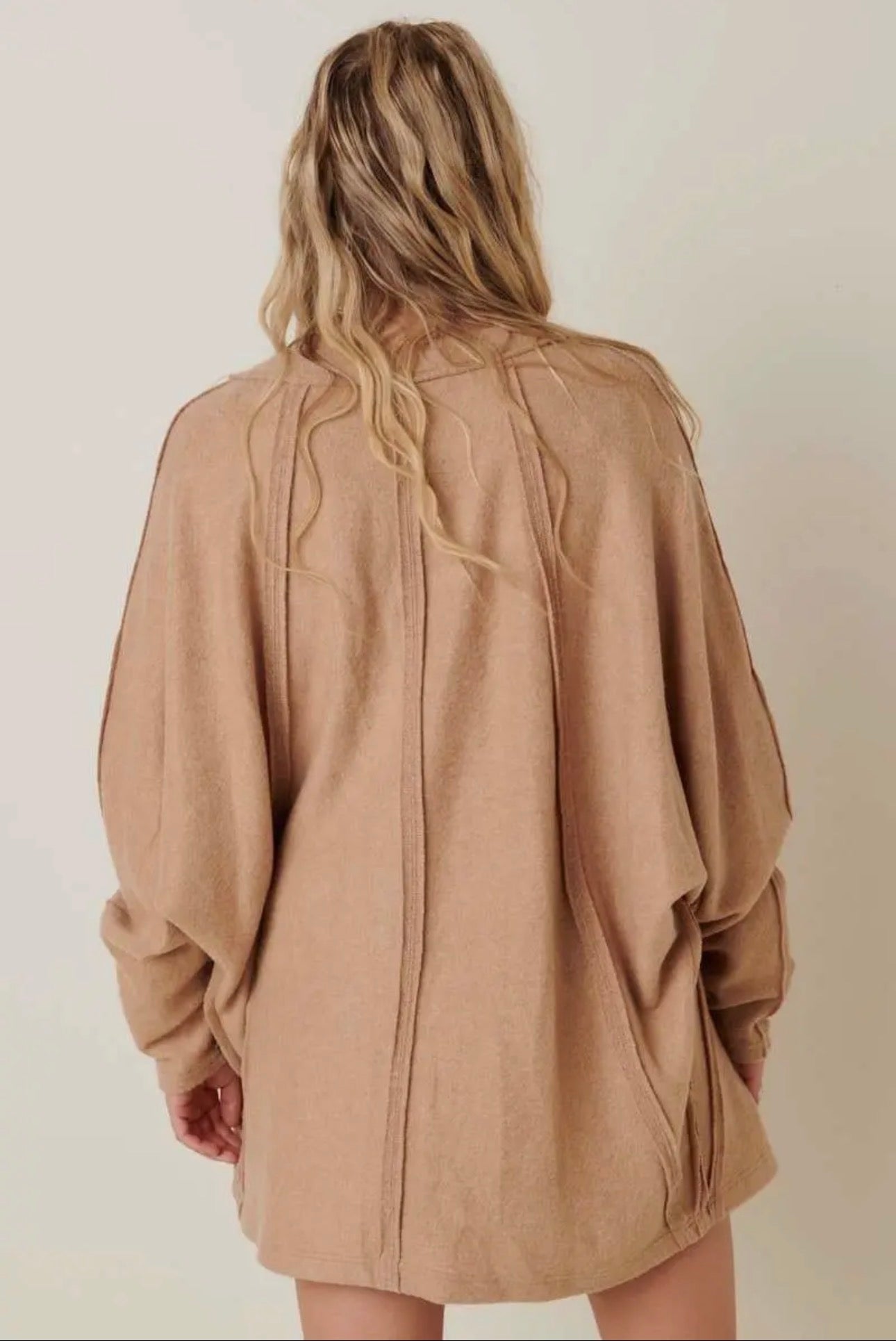 Dolman Sleeve Cardigan - Latte
