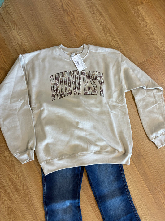 Camo Midwest Crewneck