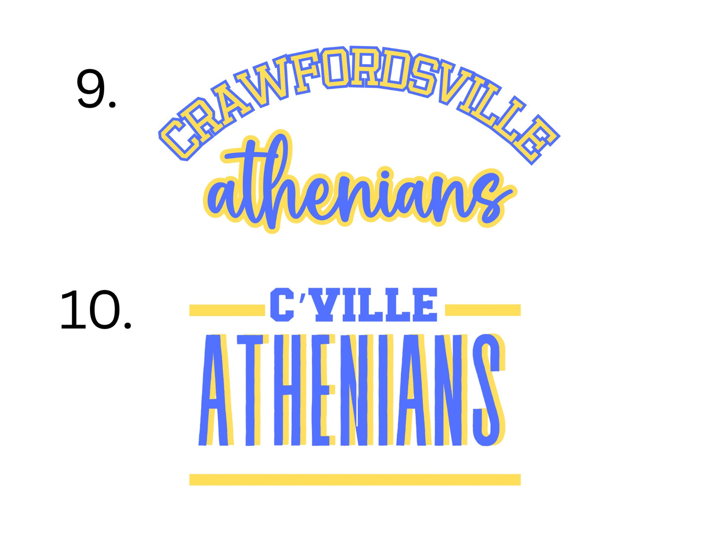 *ADULT* Custom CRAWFORDSVILLE Spiritwear