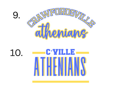 *ADULT* Custom CRAWFORDSVILLE Spiritwear