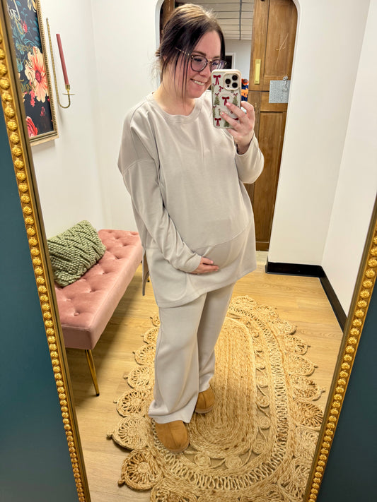 Lacy 2pc. Scuba Set - Taupe