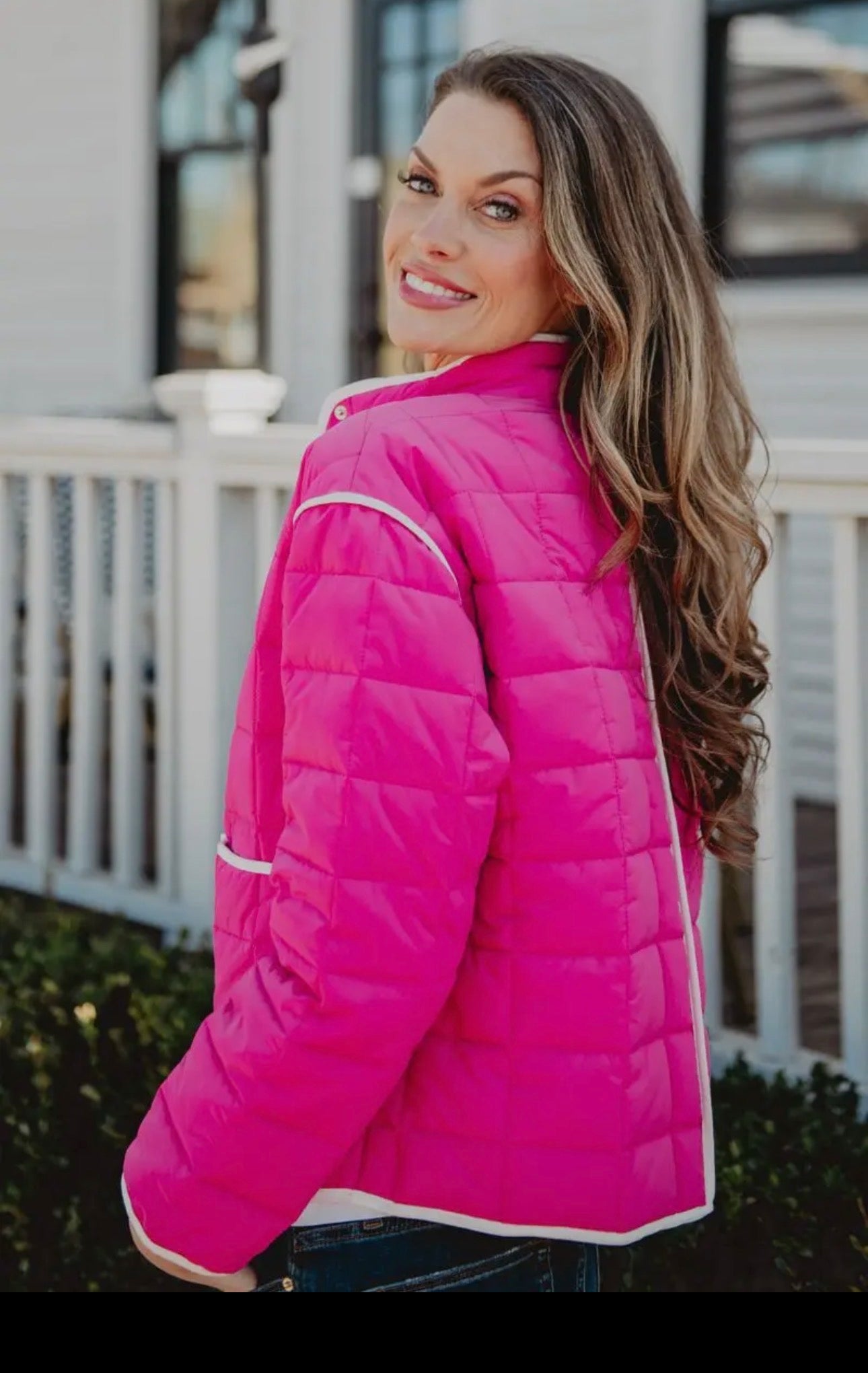 Quilted Hot Pink Jacket