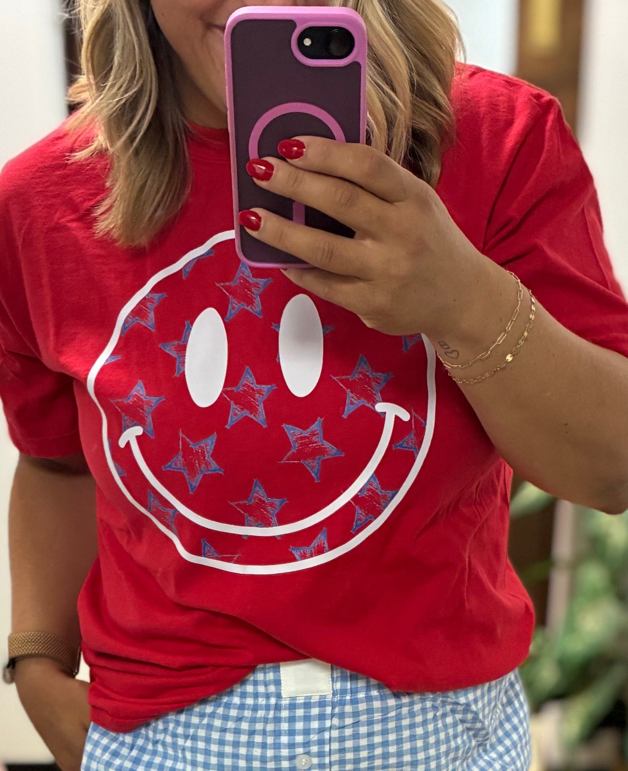 Red Smiley Tee