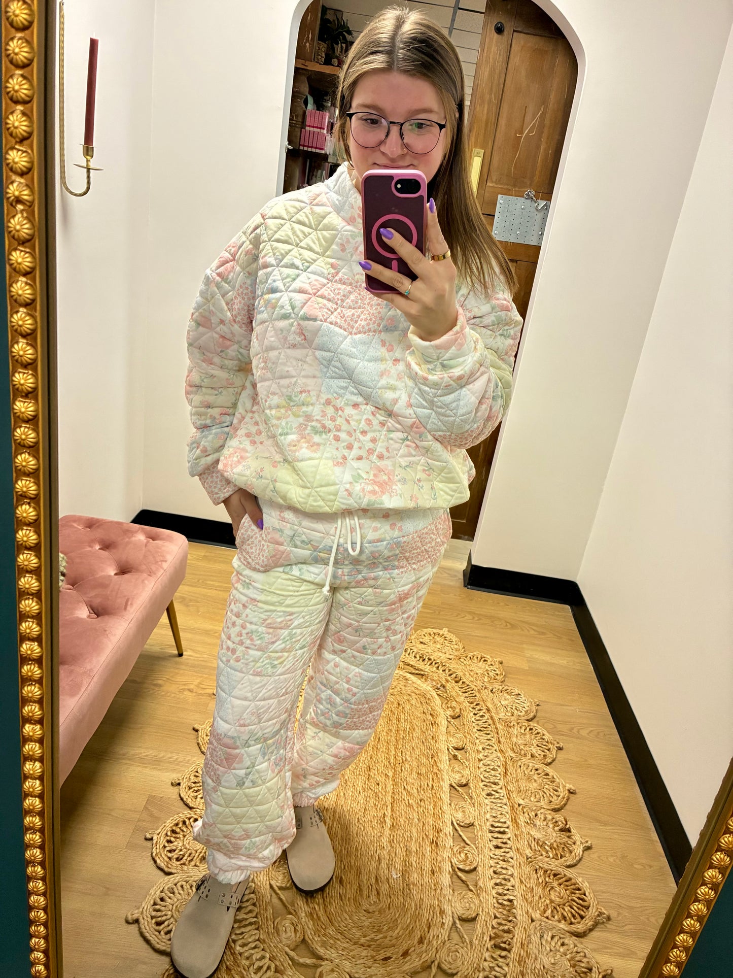 Floral Patchwork Pants