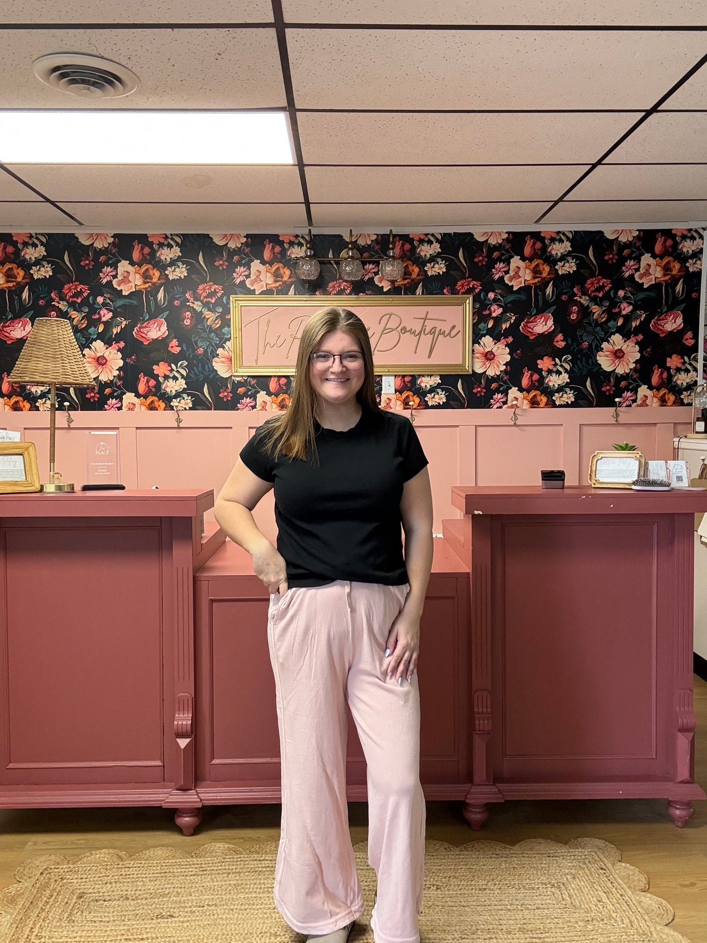 Pink Mineral Wash Pants