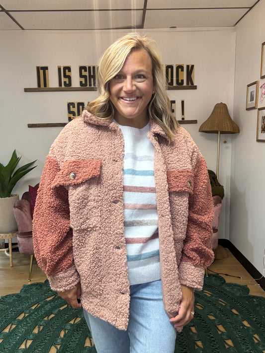 Mauve Sherpa Jacket