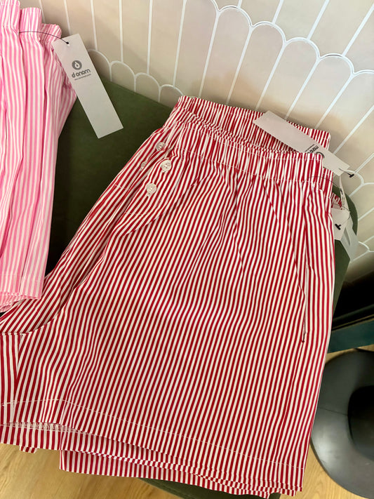 Stripe Boxer Shorts - Red