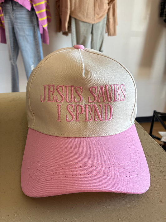 Jesus Saves I Spend Hat