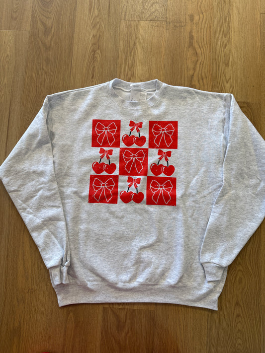 Cherry Bow Crewneck