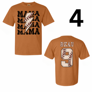 *Pre-Order* Baseball Mama w/ Name & Number - YOU PICK COLOR!