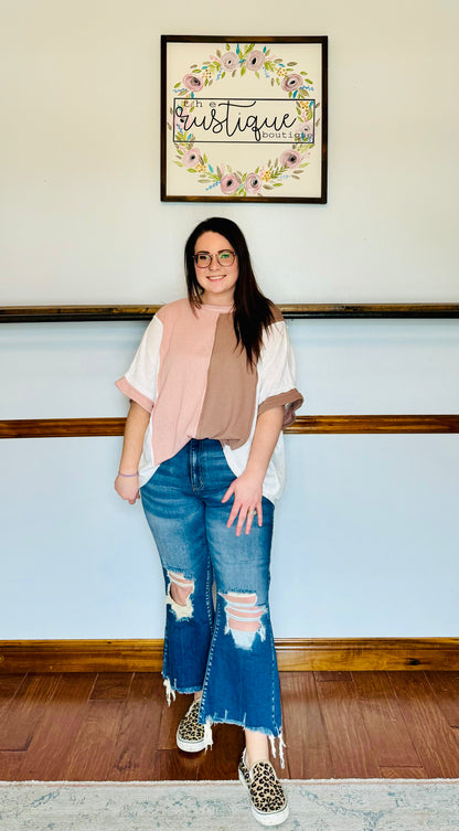 Eleanor Dark Wash Cropped Denim