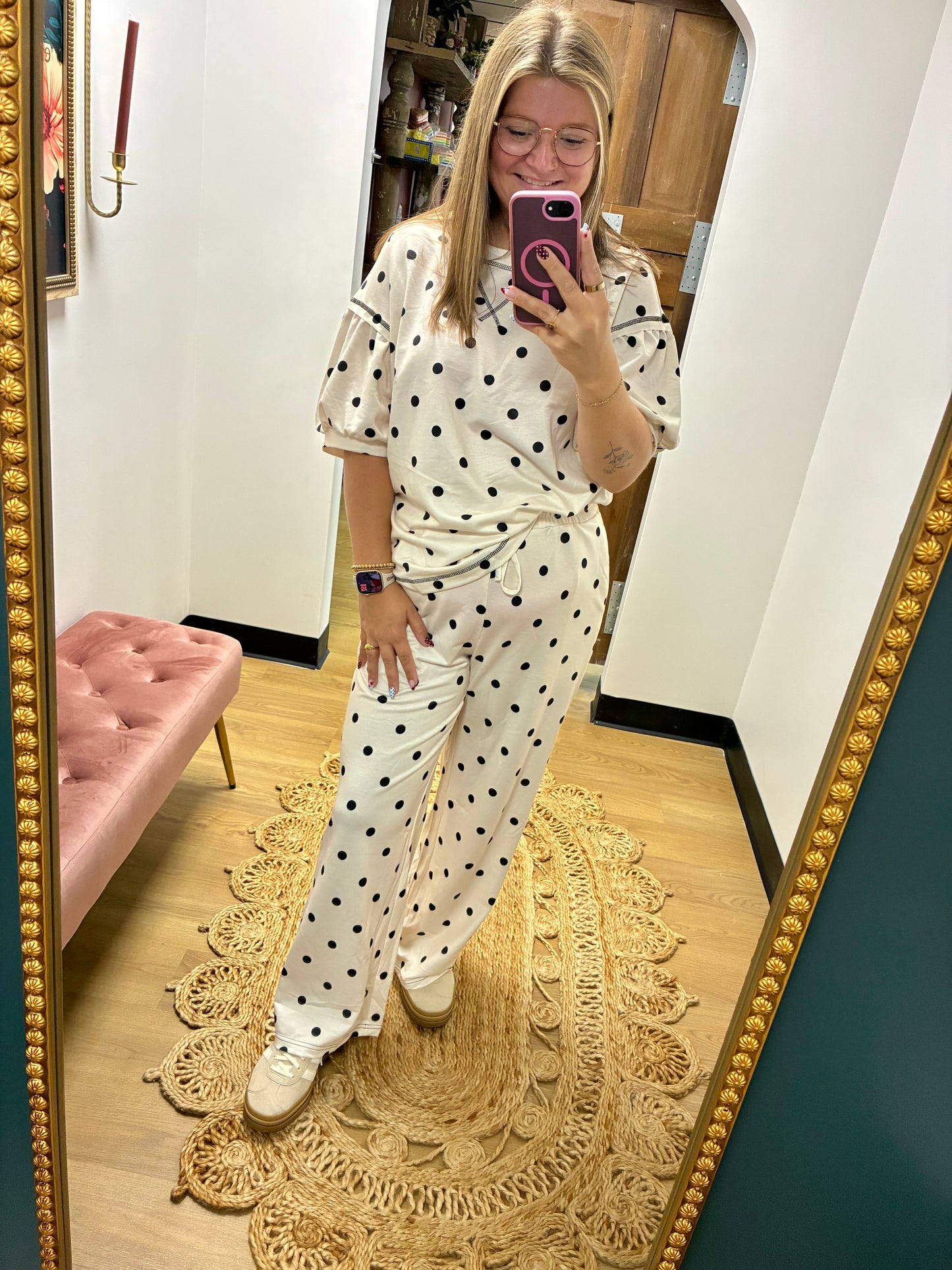 Ruth Puff Sleeve Polka Dot Set