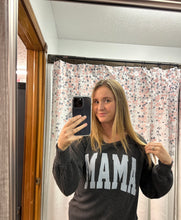 Load image into Gallery viewer, Corded &quot;Mama&quot; Pullover- Charcoal