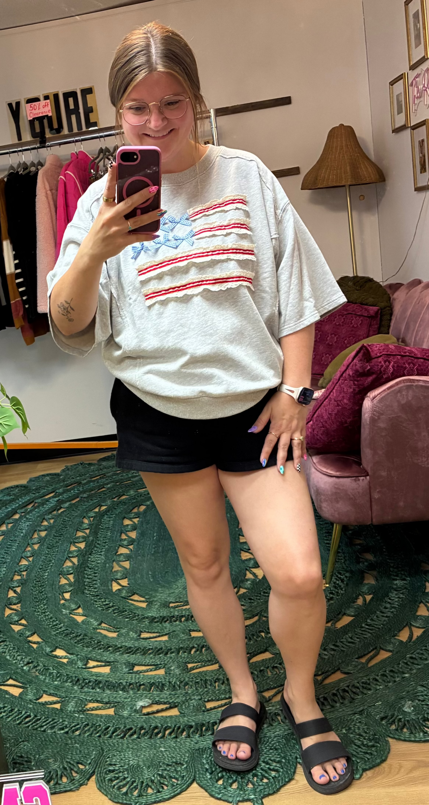 Americana Top - Grey