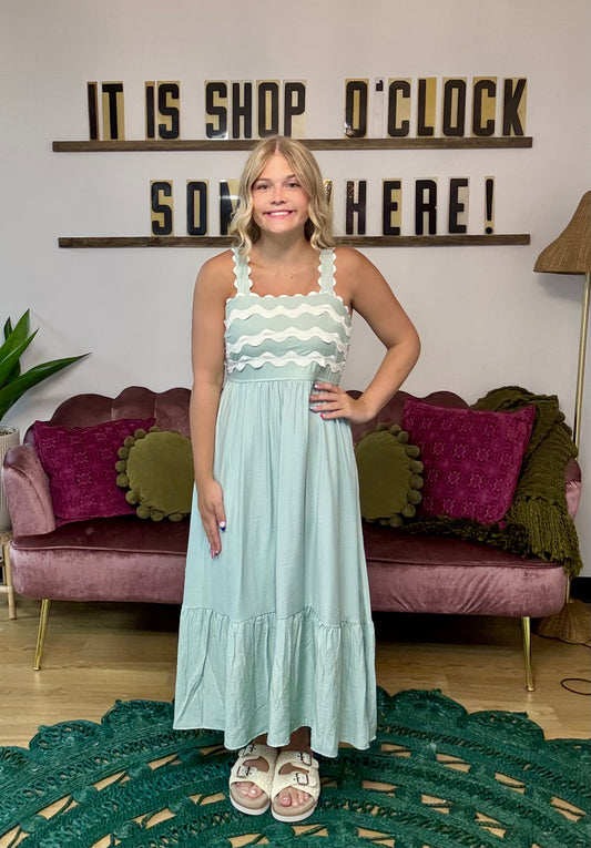 Fionna Sage Ric Rac Midi Dress