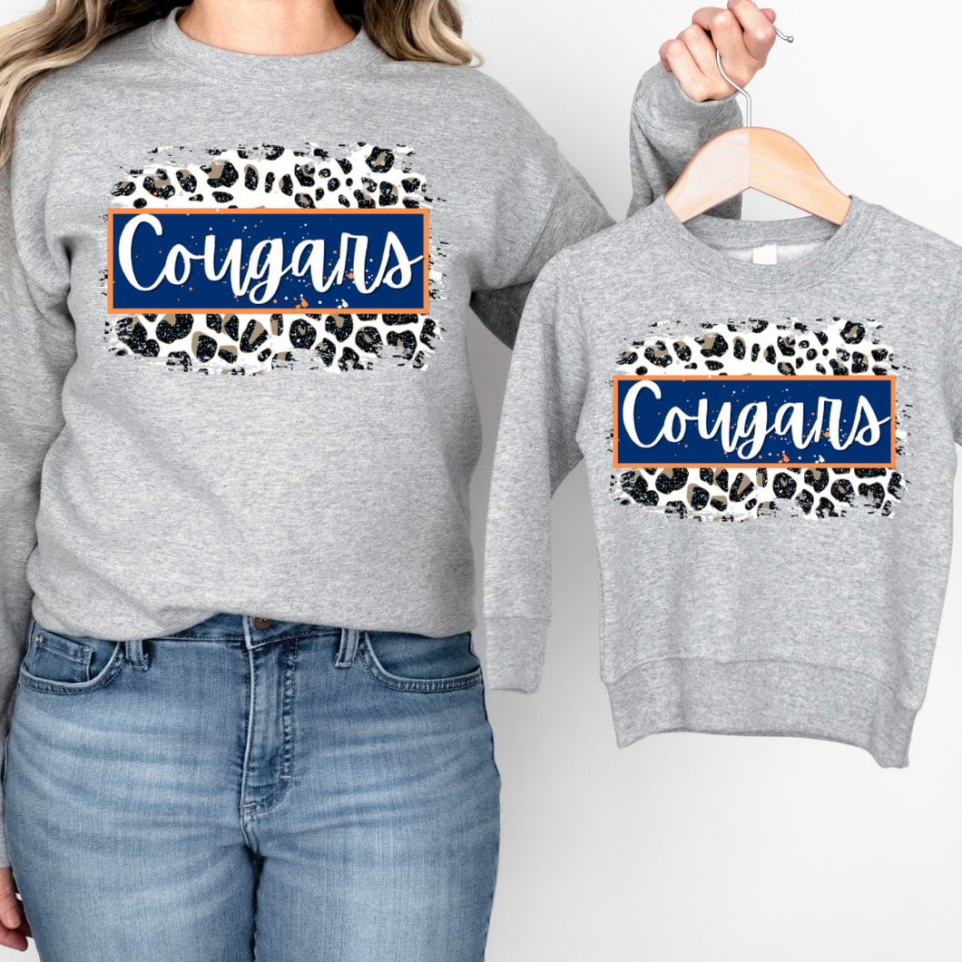 Leopard Cougars Crewneck - YOUTH CT