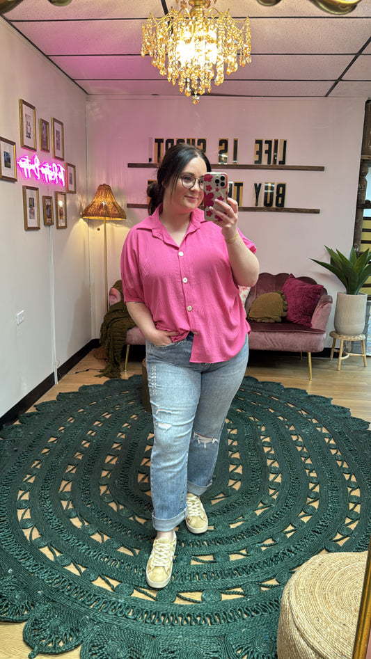 Lucille Bubble Gum Pink Blouse