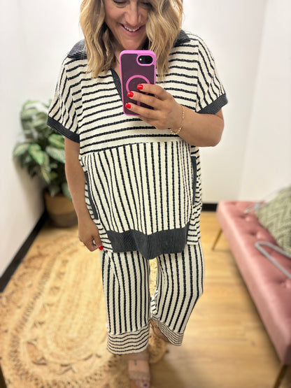 Shylah Striped Pant Set