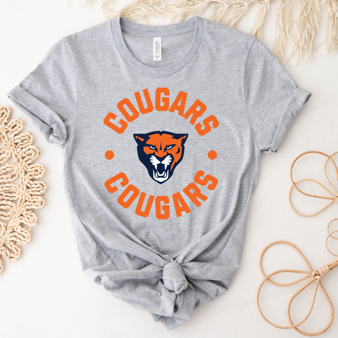 *Pre-Order* Cougars Tee - Grey (Youth and Adult)